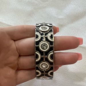 New Premier Design Black and White bangle Bracelet with Rhinestones‎ steampunk